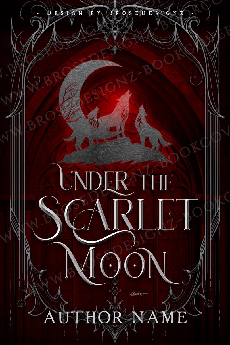 Under the scarlet moon-Wolf Fantasy Premade book cover