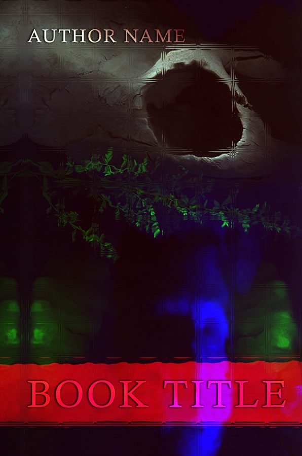 Experimental dark art book cover | Through the glass