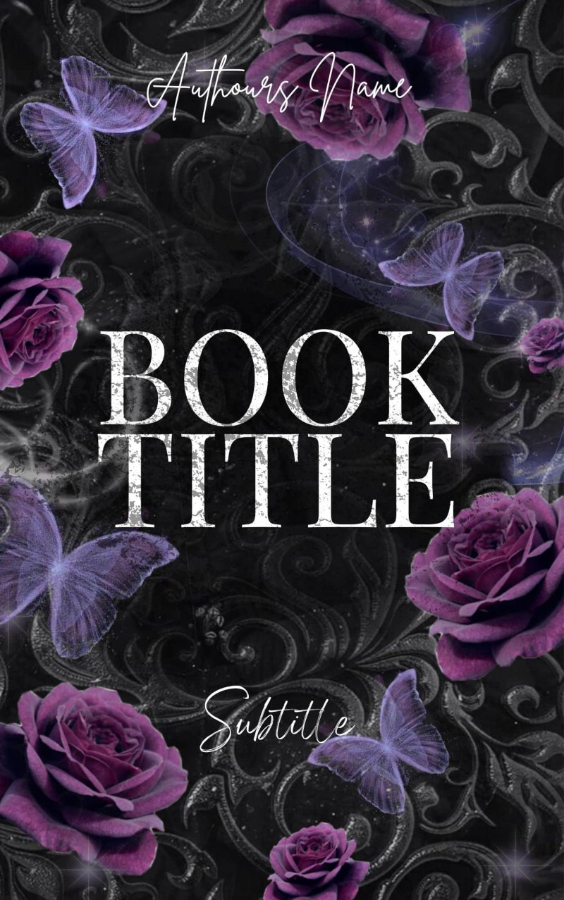 Midnight Bloom & Butterflies – Premade book Cover