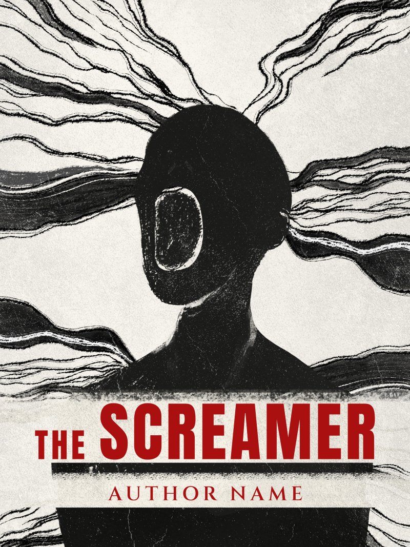 Premade Psychological Horror Book Cover – Abstract Thriller | Dark Suspense & Minimalist Fiction
